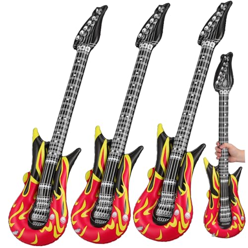 FRCOLOR 4Stücke Aufblasbare Gitarre Teiliges Instrument für Deko für Musikpartys Sommerfeste und Geburtstagsfeiern Langlebig FRCOLOR 4Stücke Aufblasbare Gitarre Teiliges Instrument für Deko für Musikpartys Sommerfeste und Geburtstagsfeiern Langlebig von FRCOLOR