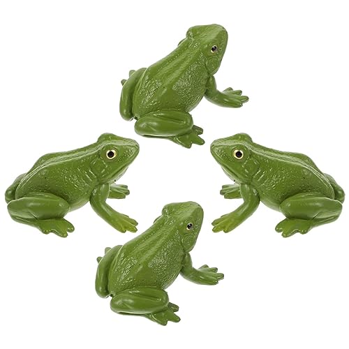 FRCOLOR 4Stücke Miniatur Frosch Figuren Teiliges Froschmodell für Hochwertige Plastik Frösche Dekoration für Garten Büro und Zuhause von FRCOLOR