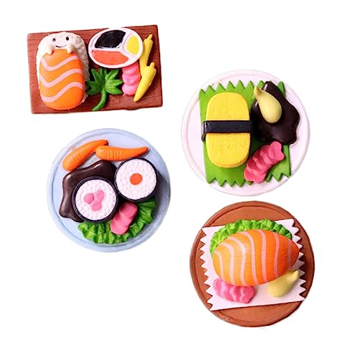 FRCOLOR 4Stücke Realistische Künstliche Sushi Modelle Japanische Lebensmitteldekoration für Puppenhäuser Tischdeko Zufällige Designs FRCOLOR 4Stücke Realistische Künstliche Sushi Modelle Japanische Lebensmitteldekoration für Puppenhäuser Tischdeko Zufällige Designs von FRCOLOR