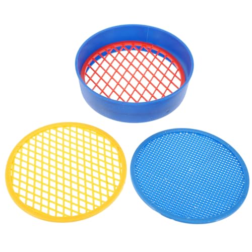 FRCOLOR Bunte Sandsiebe 4 Stücke für Kinder Kunststoff Strandsandsieb Spielzeug für Strand und Sandkastenaktivitäten von FRCOLOR