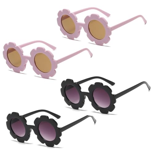 FRCOLOR 4Stücke Sonnenbrillen Blumenform Lustige Party Sonnenbrillen Für Jungen Accessoires Für Neujahr Weihnachten Halloween Karneval UV von FRCOLOR
