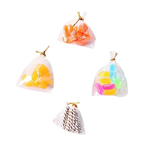 FRCOLOR 4er Packung Teiliges Mini Snacks Modell Realistische Mini Food Modelle Puppenhaus Zubehör für Junge Mädchen Kreative Miniatur Lebensmittel für Dekoration und Spiel von FRCOLOR