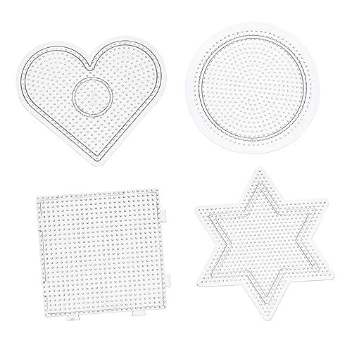 FRCOLOR 4stücke Bügelperlenbretter Aus Kunststoff Steckplatten Transparente Für Bastelperlen DIY-lernspielzeug Für Junge Mädchen von FRCOLOR