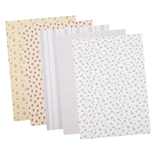 FRCOLOR 5 Blätter Puppenhausdekoration Mini-Wandtattoo Puppenhauszubehör Puppenhaustapete abziehen und aufkleben Miniatur Wohndekoration Wandaufkleber Puppenhausbauzubehör Papier von FRCOLOR