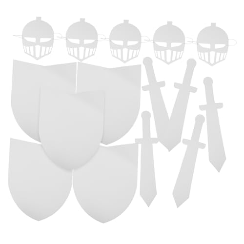 FRCOLOR 5 Sätze Diy Schild Maske Bastelset Bemalbarer Karton Ritter Kostüm Zubehör für Halloween Party Deko und Rollenspiel Leichtes Tragbares Pappschild für Kreative Freizeitgestaltung FRCOLOR 5 Sätze Diy Schild Maske Bastelset Bemalbarer Karton Ritter Kostüm Zubehör für Halloween Party Deko und Rollenspiel Leichtes Tragbares Pappschild für Kreative Freizeitgestaltung von FRCOLOR