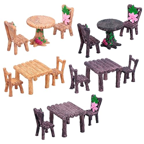 FRCOLOR 5 Sätze Resin Miniatur Tisch Stühle DIY Mikro Landschaft Dekoration Umweltfreundliche Desktop Ornamente für Familien Kreative Bastelideen Teiliges Puppenhaus Zubehör FRCOLOR 5 Sätze Resin Miniatur Tisch Stühle DIY Mikro Landschaft Dekoration Umweltfreundliche Desktop Ornamente für Familien Kreative Bastelideen Teiliges Puppenhaus Zubehör von FRCOLOR