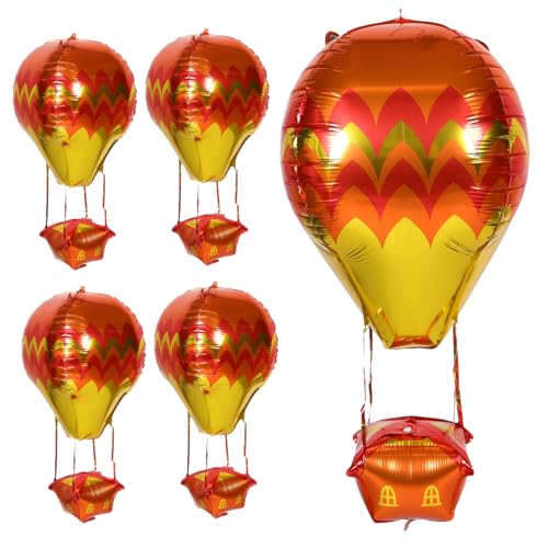 FRCOLOR 5 Stück Aluminium Folienballons Heißluftballon Orange Gold Einfache Befüllung Auffällige Partydeko für Drinnen und Draußen Originelle Geburtstags und Festtagsgestaltung FRCOLOR 5 Stück Aluminium Folienballons Heißluftballon Orange Gold Einfache Befüllung Auffällige Partydeko für Drinnen und Draußen Originelle Geburtstags und Festtagsgestaltung von FRCOLOR