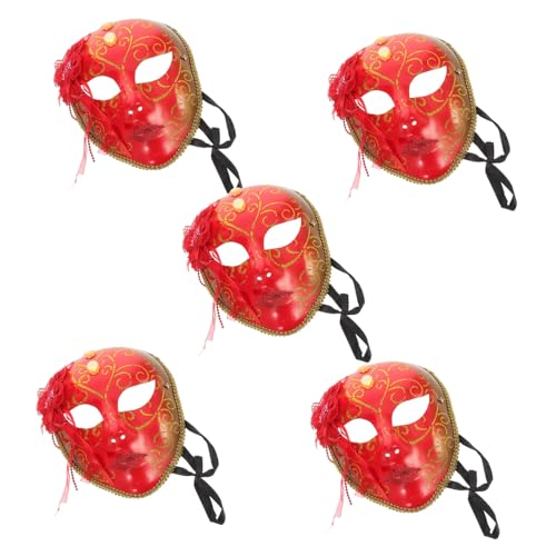 FRCOLOR 5 Stück Cosplay Vollmaske Stilvolles Kostümzubehör für Halloween Karneval und Themenveranstaltungen von FRCOLOR