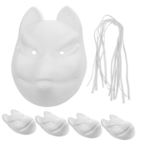 FRCOLOR 5 Stück DIY Fox Mask Handgefertigte Tiermasken für Partys Halloween und Kostüme Fördert Kreativität und für Erwachsene FRCOLOR 5 Stück DIY Fox Mask Handgefertigte Tiermasken für Partys Halloween und Kostüme Fördert Kreativität und für Erwachsene von FRCOLOR
