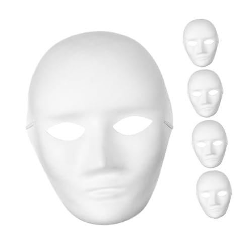 FRCOLOR 5 Stück Diy Weiße Papiermasken für Unbemalte Masken Malen und Dekorieren für Halloween Bastelaktivitäten Kreative Projekte und Partys FRCOLOR 5 Stück Diy Weiße Papiermasken für Unbemalte Masken Malen und Dekorieren für Halloween Bastelaktivitäten Kreative Projekte und Partys von FRCOLOR