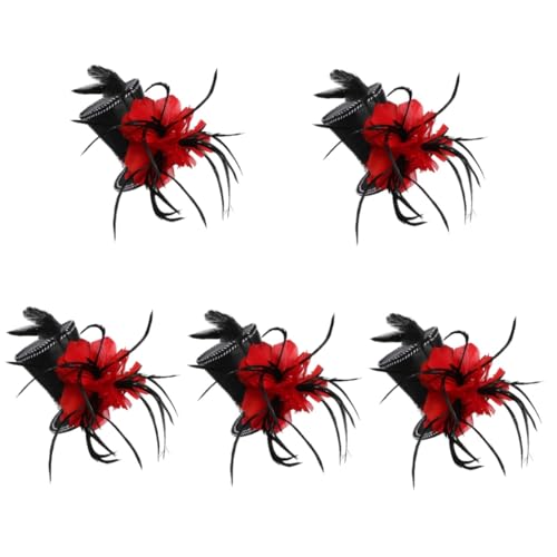 FRCOLOR 5 Stück Hut Kopfbedeckung mit Federdesign Halloween Haarband für Frauen Vielseitig Einsetzbar für Partys Cosplay Bühnenaufführungen Leicht Angenehm FRCOLOR 5 Stück Hut Kopfbedeckung mit Federdesign Halloween Haarband für Frauen Vielseitig Einsetzbar für Partys Cosplay Bühnenaufführungen Leicht Angenehm von FRCOLOR
