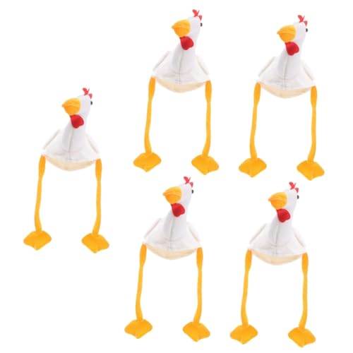 FRCOLOR 5 Stück Kuschelige Plüsch Tiermütze Hübsche Hühnermütze für Cosplay Fotorequisiten Partys für Freunde Familie Langlebig von FRCOLOR