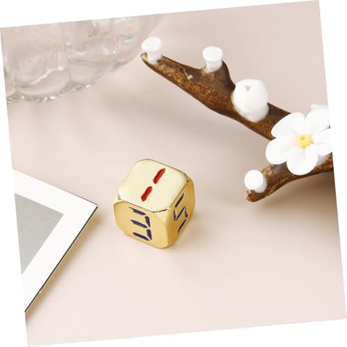 FRCOLOR 5 Stück Metall Würfel Goldfarbene Zahlen Würfel Runde Ecken Spielwürfel für Brettspiele Party Zubehör Ersatz für Spielspaß FRCOLOR 5 Stück Metall Würfel Goldfarbene Zahlen Würfel Runde Ecken Spielwürfel für Brettspiele Party Zubehör Ersatz für Spielspaß von FRCOLOR