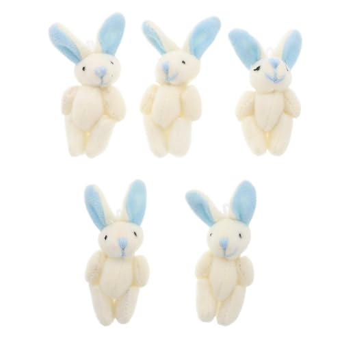 FRCOLOR 5 Stück Mini Kuscheltier Hase mit Verstellbaren Gelenken Niedliche Plüschkaninchen Weiß mit Blauen Ohren Bewegliche Stofftier Figuren für Büro und Kinderzimmer Dekoration FRCOLOR 5 Stück Mini Kuscheltier Hase mit Verstellbaren Gelenken Niedliche Plüschkaninchen Weiß mit Blauen Ohren Bewegliche Stofftier Figuren für Büro und Kinderzimmer Dekoration von FRCOLOR