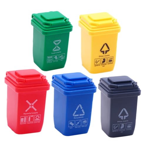 FRCOLOR 5 Stück Miniatur Mülleimer Set Puppenhaus Abfallbehälter Sandtisch Dekoration Mini Abfalltonne für DIY Projekte und Miniatur Szenen Robustes Design für Kreative Anwendungen FRCOLOR 5 Stück Miniatur Mülleimer Set Puppenhaus Abfallbehälter Sandtisch Dekoration Mini Abfalltonne für DIY Projekte und Miniatur Szenen Robustes Design für Kreative Anwendungen von FRCOLOR