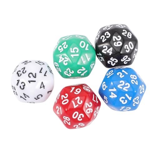 FRCOLOR 5 Stück Seitige Bunte Acryl Würfel Zahlenwürfel für Brettspiele Partyspiel Zubehör Vielseitige Spielwürfel aus Sicherem Acrylmaterial FRCOLOR 5 Stück Seitige Bunte Acryl Würfel Zahlenwürfel für Brettspiele Partyspiel Zubehör Vielseitige Spielwürfel aus Sicherem Acrylmaterial von FRCOLOR