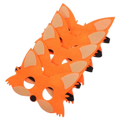 FRCOLOR 5 Stück Teiliges Animal Face Mask Fuchs Design Cosplay Halbgesichtsmaske aus Filz für Halloween Karneval Party Eltern Junge Mädchen Aktivitäten Atmungsaktiv Sicher und Langlebig FRCOLOR 5 Stück Teiliges Animal Face Mask Fuchs Design Cosplay Halbgesichtsmaske aus Filz für Halloween Karneval Party Eltern Junge Mädchen Aktivitäten Atmungsaktiv Sicher und Langlebig von FRCOLOR