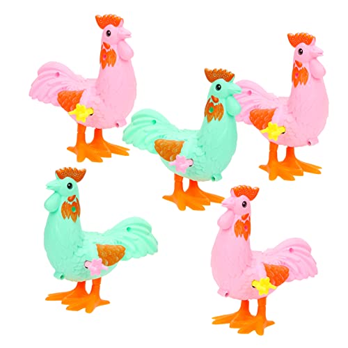 FRCOLOR 5 Stück Teiliges Aufziehspielzeug für Simulierte Hühnerfiguren Interaktive Tier Spielzeuge für Kreative Spielstunden und Partys Zufällige Farben Zufällige Farbe Zufällige Farbe von FRCOLOR