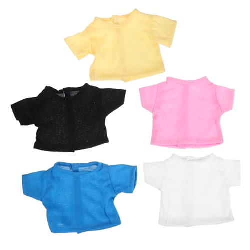 FRCOLOR 5 Stück Teiliges Bär T Shirts für Plüschtiere Kurzärmlige Einfarbige Kleidung aus Weichem Stoff Modisch und Detailreich Passend für Stofftiere und Puppen FRCOLOR 5 Stück Teiliges Bär T Shirts für Plüschtiere Kurzärmlige Einfarbige Kleidung aus Weichem Stoff Modisch und Detailreich Passend für Stofftiere und Puppen von FRCOLOR