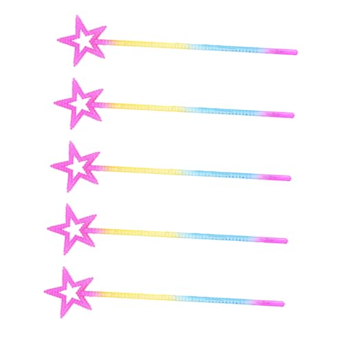 FRCOLOR 5 Stück Teiliges Bunter Kunststoff mit Pentagramm Sichere für Bühnenauftritte Partys und Halloween Leichte Requisiten für Mädchen von FRCOLOR