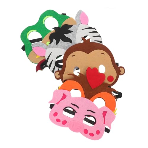 FRCOLOR 5 Stück Teiliges Cartoon Tiermasken Halbgesichts Masken mit Elastischem Band Realistische Animal Cosplay Masken für Halloween Kindergeburtstag und Kostümparty Kuh Tiger Hase Drache FRCOLOR 5 Stück Teiliges Cartoon Tiermasken Halbgesichts Masken mit Elastischem Band Realistische Animal Cosplay Masken für Halloween Kindergeburtstag und Kostümparty Kuh Tiger Hase Drache von FRCOLOR