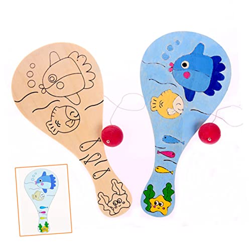 FRCOLOR 5 Stück Teiliges DIY Malspielzeug aus Holz für Kreative Handbemalte Paddelschläger mit Ball Pädagogisches Malfähigkeiten und Kreativität Verschiedene Designs FRCOLOR 5 Stück Teiliges DIY Malspielzeug aus Holz für Kreative Handbemalte Paddelschläger mit Ball Pädagogisches Malfähigkeiten und Kreativität Verschiedene Designs von FRCOLOR