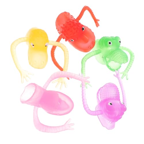 FRCOLOR 5 Stück Teiliges Dinosaurier Fingerpuppen Bunte Mini Tierfiguren für Kreatives Interaktive Familienaktivitäten Geschenkidee für Kindergeburtstag und Halloween Lebendige von FRCOLOR