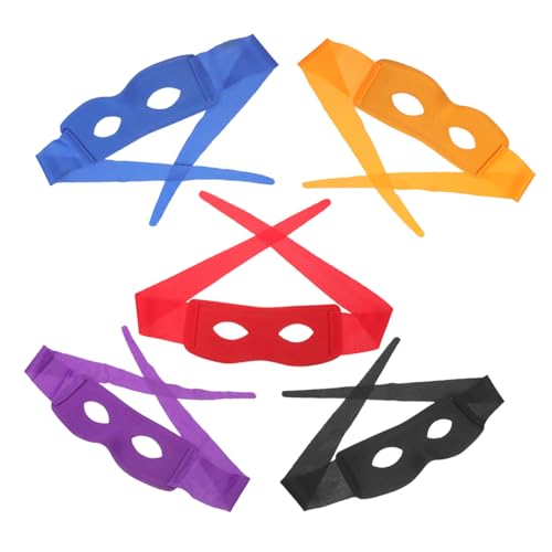 FRCOLOR 5 Stück Teiliges Half Face Masken für Männer Maskerade Maske für Karneval Halloween Partys Einzigartiges Cosplay Kostüm Zubehör von FRCOLOR