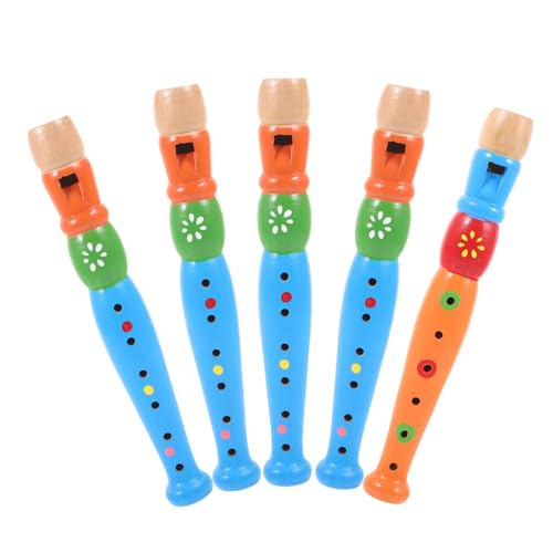 FRCOLOR 5 Stück Teiliges Holz Blockflöten für Anfänger Flöte Musikinstrument Leicht und Handlich für Musikunterricht und Spielerisches Lernen von FRCOLOR