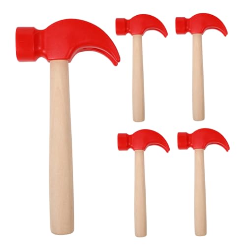 FRCOLOR 5 Stück Teiliges Holzhammer für Montessori Motorik Training Realistisches Holz Werkzeug Sicher und Ergonomisch Fördert Hand Auge Koordination und Feinmotorik für Kleinkinder von FRCOLOR
