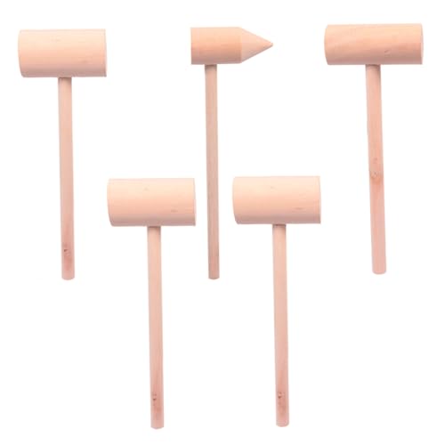 FRCOLOR 5 Stück Teiliges Holzspielzeug Hammer Vielseitiger Kleiner Holzhammer für Leichtes Design für Zuhause Kuchenläden Pädagogisches für Jungen und Mädchen FRCOLOR 5 Stück Teiliges Holzspielzeug Hammer Vielseitiger Kleiner Holzhammer für Leichtes Design für Zuhause Kuchenläden Pädagogisches für Jungen und Mädchen von FRCOLOR