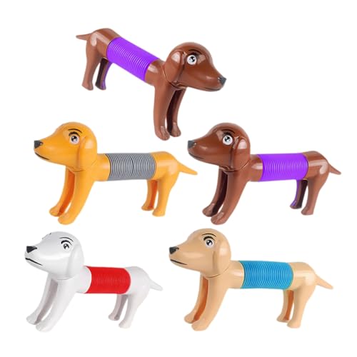 FRCOLOR Pop Tube Hundespielzeug Teleskop Spielzeug für Welpen Stressabbau Rohrspielzeug für Hunde Lustiges Stretch Spielzeug Sensorisches Partyspielzeug von FRCOLOR