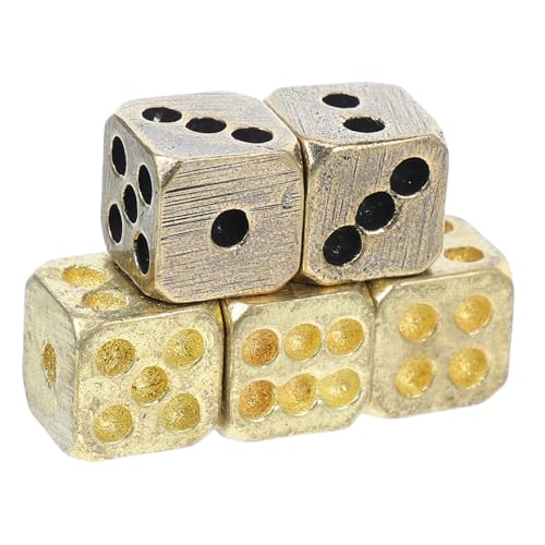 FRCOLOR 5 Stück Teiliges Kleine Würfel aus Massivem Messing Einzigartiges Metallspielwürfel Filigrane Würfel Spielrequisite für Bar Ktv Indoor und Outdoor Spiele Zufällige FRCOLOR 5 Stück Teiliges Kleine Würfel aus Massivem Messing Einzigartiges Metallspielwürfel Filigrane Würfel Spielrequisite für Bar Ktv Indoor und Outdoor Spiele Zufällige von FRCOLOR
