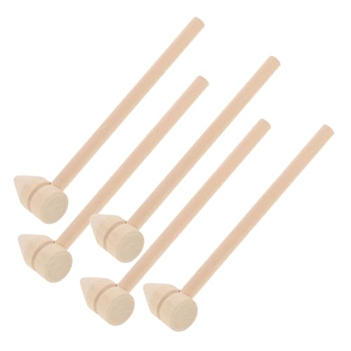 FRCOLOR 5 Stück Teiliges Mini Holzhammer Leichtes Holzspielzeug mit Glatten Kanten Robustes Material Handliches Design für Schlagen und Kreativen FRCOLOR 5 Stück Teiliges Mini Holzhammer Leichtes Holzspielzeug mit Glatten Kanten Robustes Material Handliches Design für Schlagen und Kreativen von FRCOLOR