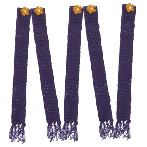 FRCOLOR 5 Stück Teiliges Mini Schals für Puppen Einstellbare Strickschals für Kreative Projekte und Bastelarbeiten Puppenzubehör und Mini Accessoires von FRCOLOR