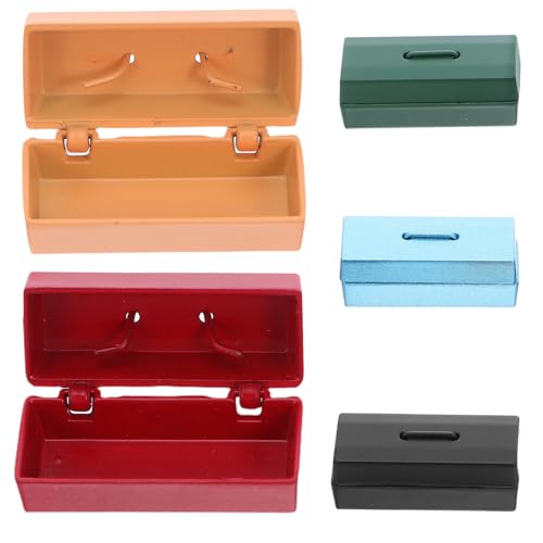 FRCOLOR 5 Stück Teiliges Mini Werkzeugkasten aus Metall Kleine Dollhouse Möbel Vielseitige Mini Werkzeugkiste für Puppenhaus Zubehör und Miniaturszenen Dekoration FRCOLOR 5 Stück Teiliges Mini Werkzeugkasten aus Metall Kleine Dollhouse Möbel Vielseitige Mini Werkzeugkiste für Puppenhaus Zubehör und Miniaturszenen Dekoration von FRCOLOR