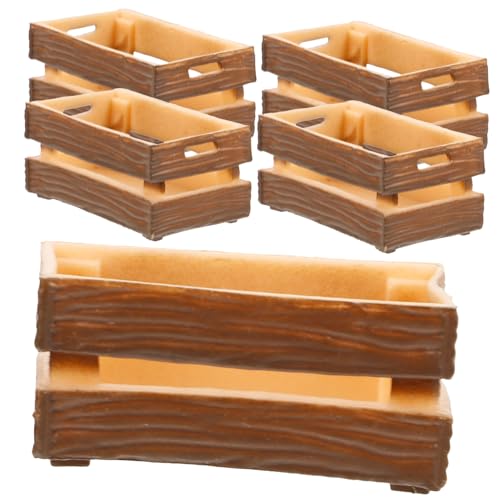 FRCOLOR 5 Stück Teiliges Miniatur Holzkisten für Puppenhaus Leichte Langlebige Kunststoff Miniaturkisten als Dekoration und Zubehör für Miniaturhäuser und Spielwelten FRCOLOR 5 Stück Teiliges Miniatur Holzkisten für Puppenhaus Leichte Langlebige Kunststoff Miniaturkisten als Dekoration und Zubehör für Miniaturhäuser und Spielwelten von FRCOLOR