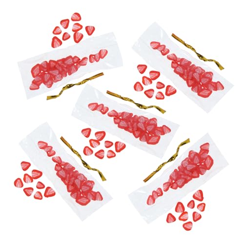 FRCOLOR 5 Stück Teiliges Miniatur Süßigkeiten Spielzeugset Dekorative Obst Accessoires für Puppenhaus Realistische Nachbildung von Erdbeeren Leichtes und Stabiles Material Perfektes für von FRCOLOR