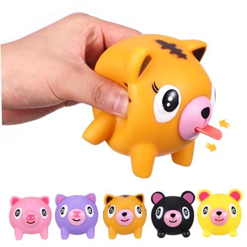 FRCOLOR 5 Stück Teiliges Schwein Quetschspielzeug aus Langlebigem Weiches Kompaktes Stressabbau Tier mit Zunge Niedliches für Jungen Langeweile FRCOLOR 5 Stück Teiliges Schwein Quetschspielzeug aus Langlebigem Weiches Kompaktes Stressabbau Tier mit Zunge Niedliches für Jungen Langeweile von FRCOLOR