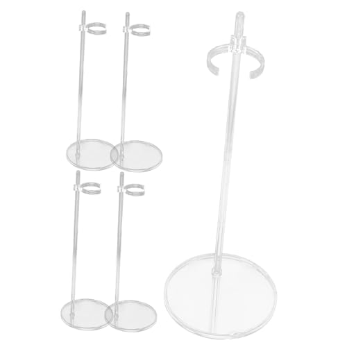 FRCOLOR 5 Stück Transparente Puppenständer Stabile Doll Display Halterung Robustes Zubehör für Actionfiguren Platzsparend und Leicht für Sammlung und Dekoration von FRCOLOR