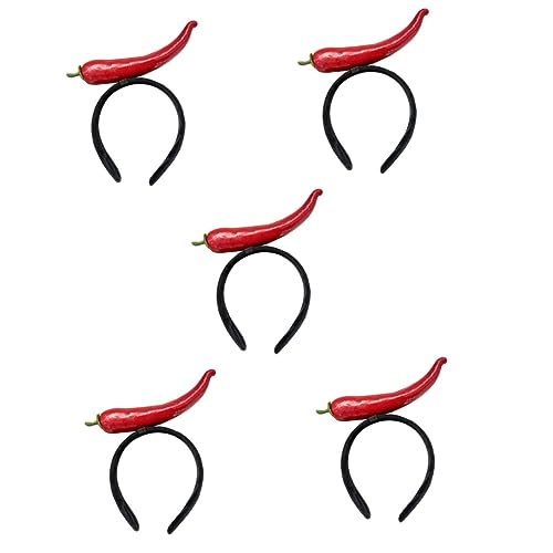 FRCOLOR 5-Teiliges Stirnband Gesichtswasch-Haarreifen Lustige Party-Kopfbedeckung Festival Obst-Haarreifen Kostüme Halloween-Dekoration Mädchen-Haargummis Chili-Kopfbedeckung FRCOLOR 5-Teiliges Stirnband Gesichtswasch-Haarreifen Lustige Party-Kopfbedeckung Festival Obst-Haarreifen Kostüme Halloween-Dekoration Mädchen-Haargummis Chili-Kopfbedeckung von FRCOLOR