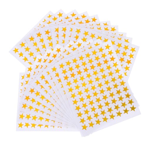 FRCOLOR 50 Blatt Kleine Fünfzackige Sternaufkleber Belohnungssticker für Schule Kindergarten Motivationssticker Sicher Langlebig für Lehrer Eltern und Schüler von FRCOLOR