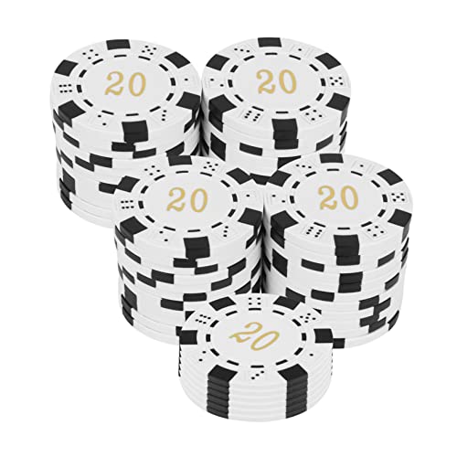 FRCOLOR 50 Stück Abs Kunststoff Spielchips Runde Digitale Chips für Bingo Spiele und Unterricht Währungsspielzeuge und Partyzubehör Glatte Oberfläche für Einfaches Spielvergnügen von FRCOLOR