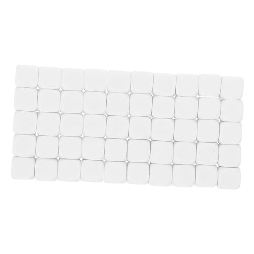 FRCOLOR 50 Stück Acryl Würfel Blanko Würfel für DIY Brettspiele mit Glänzender Oberfläche Handschriftlich Siebdruck Tampondruck Geeignet Robuste Acrylkonstruktion für Tabletop Spiele von FRCOLOR