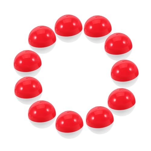 FRCOLOR 50 Stück Befüllbare Kapseln Runde Plastikkugeln für Tombola Partyspiele und Dekoration Klassischem Rot Weiß für Süßigkeiten und Kleine von FRCOLOR