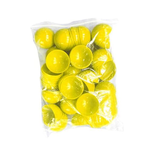 FRCOLOR 50 Stück Bunte Aktivitäts Lotteriekugeln aus Hochwertigem PP Hohl und Leicht Durchmesser Gelb für Spiele Partyveranstaltungen und Events von FRCOLOR