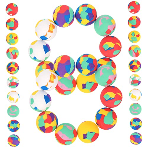 FRCOLOR 50 Stück Bunte Eva Hüpfbälle für Stressabbau Tragbare Bouncing Balls für Freizeit und Pausen für Schule und Zuhause Fördert Entspannung und Spaß von FRCOLOR