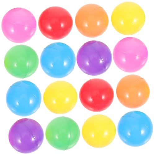 FRCOLOR 50 Stück Bunte Kunststoffbälle für Durchmesser für Spielzelt und Wasserspaß Sicheres für Junge Mädchen und Kleinkinder von FRCOLOR