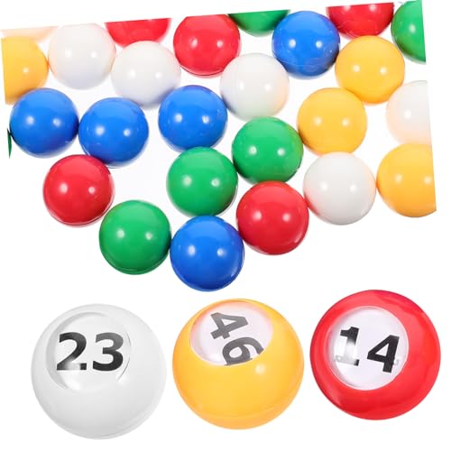 FRCOLOR 50 Stück Bunte Lotteriekugeln Fensterzahlen Lotteriekugeln für Verlosungen und Spiele für Feiern Veranstaltungen und Kreative Bastelprojekte von FRCOLOR