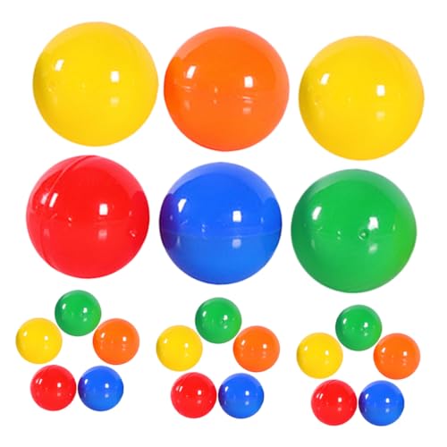 FRCOLOR 50 Stück Bunte Wiederverwendbare Kunststoff lotteriekugeln zum Öffnen für Partyspiele Gewinnspiele und Feierlichkeiten Farben Je Praktische Tombola bälle für Verschiedene Events von FRCOLOR